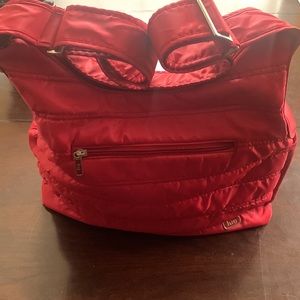LUG Quilted Red Shoulder Bag